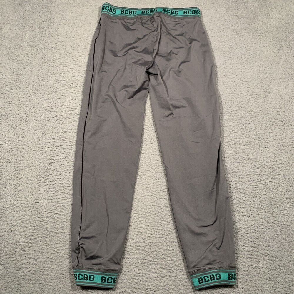 BCBG Maxazria Womens Joggers Green Gray‎ Elastic Waist Tie Loungepants Small S